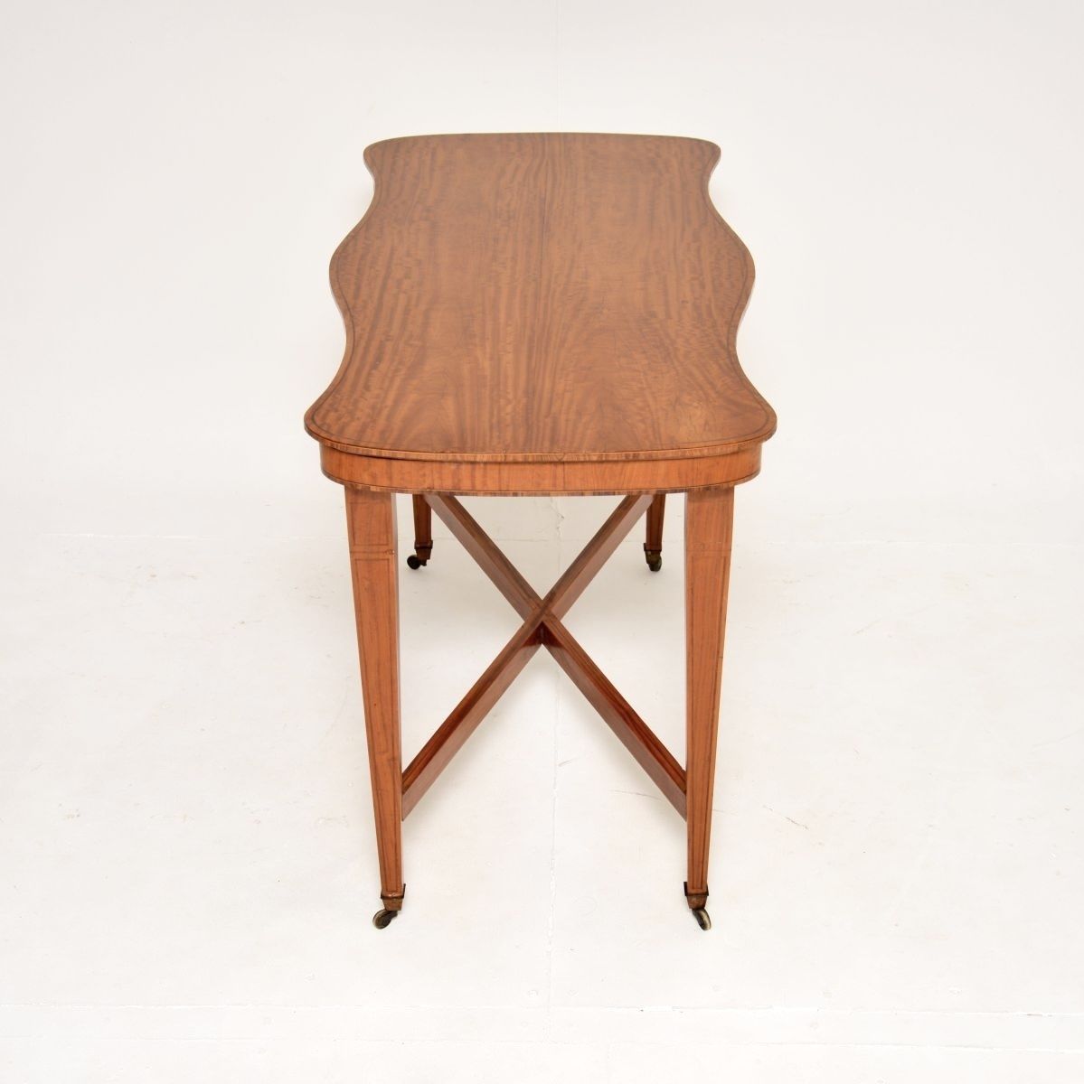 Antique Edwardian Inlaid Satinwood Occasional Table photo buy