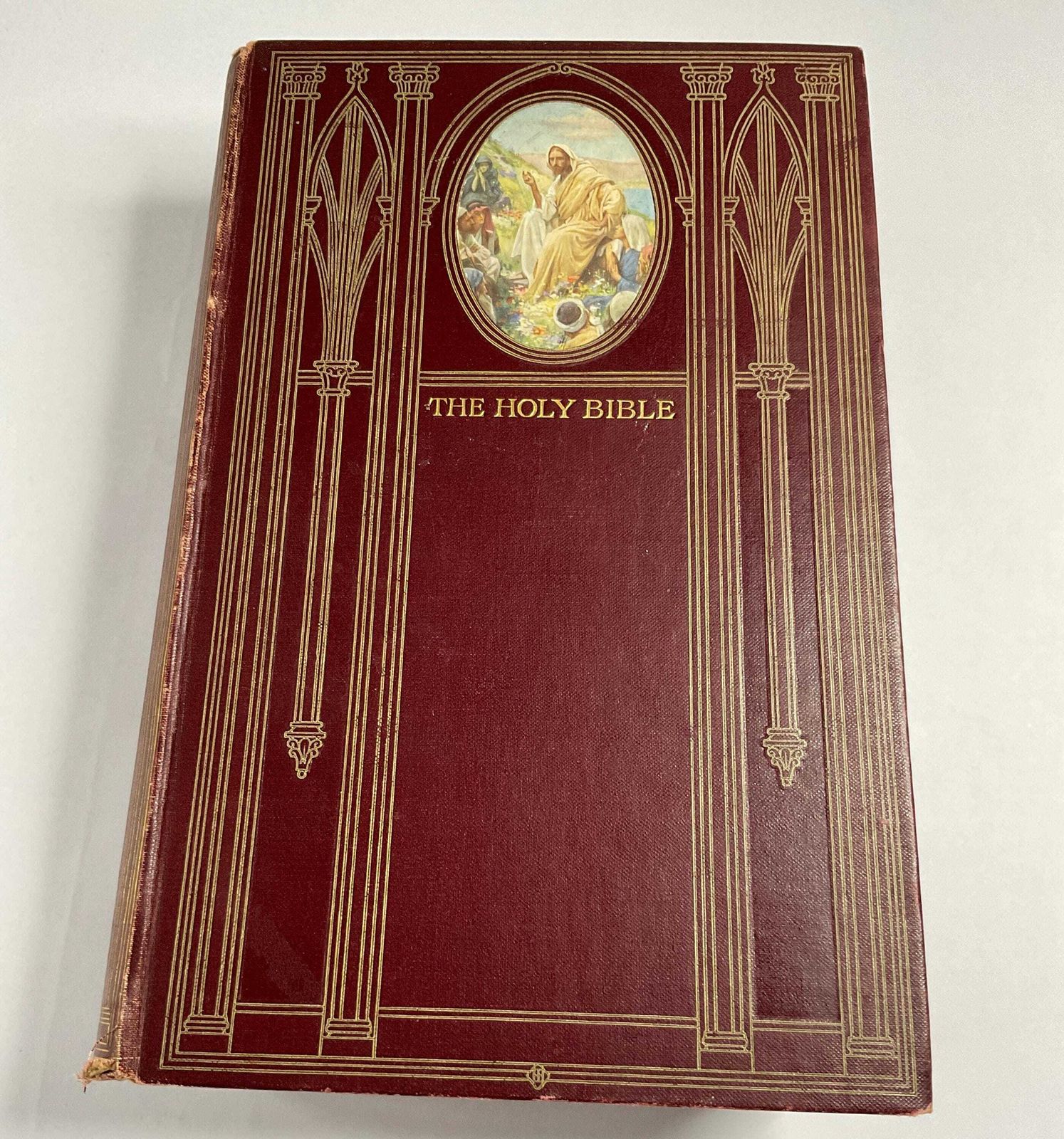 The Harold Copping Illustrated Bible – Religious Tract Society – Full Gilt Leather – C.1915