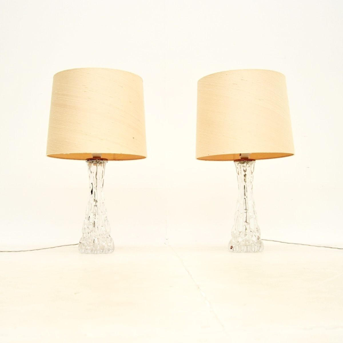 Pair Of Vintage Swedish Table Lamps By Carl Fagerlund For Orrefors