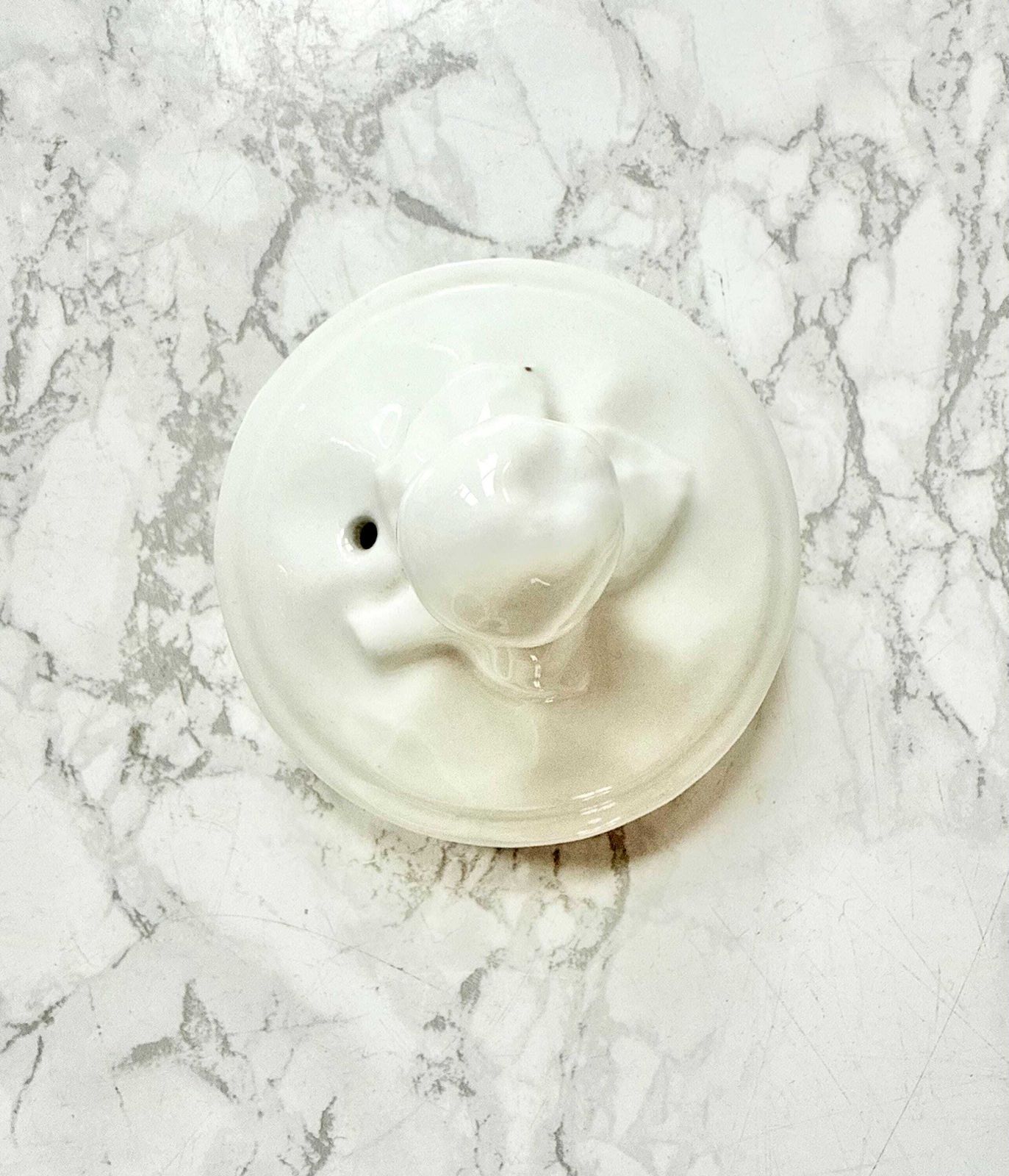 Antique 1830 French Bourbon Romantic Restauration Era Large Tea Or Coffee Pot Pourer White Plain Porcelain Of Paris Lion Head Spout photo Home Decor
