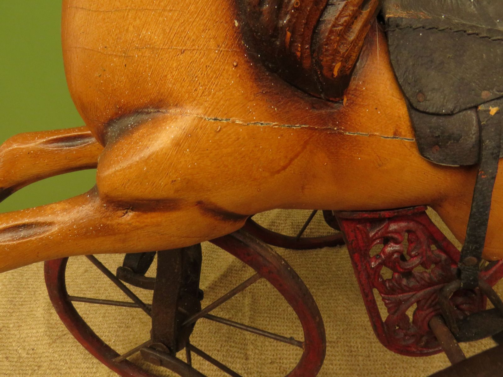 Home Decor Antique Style  French Horse Velocipede Tricycle photo