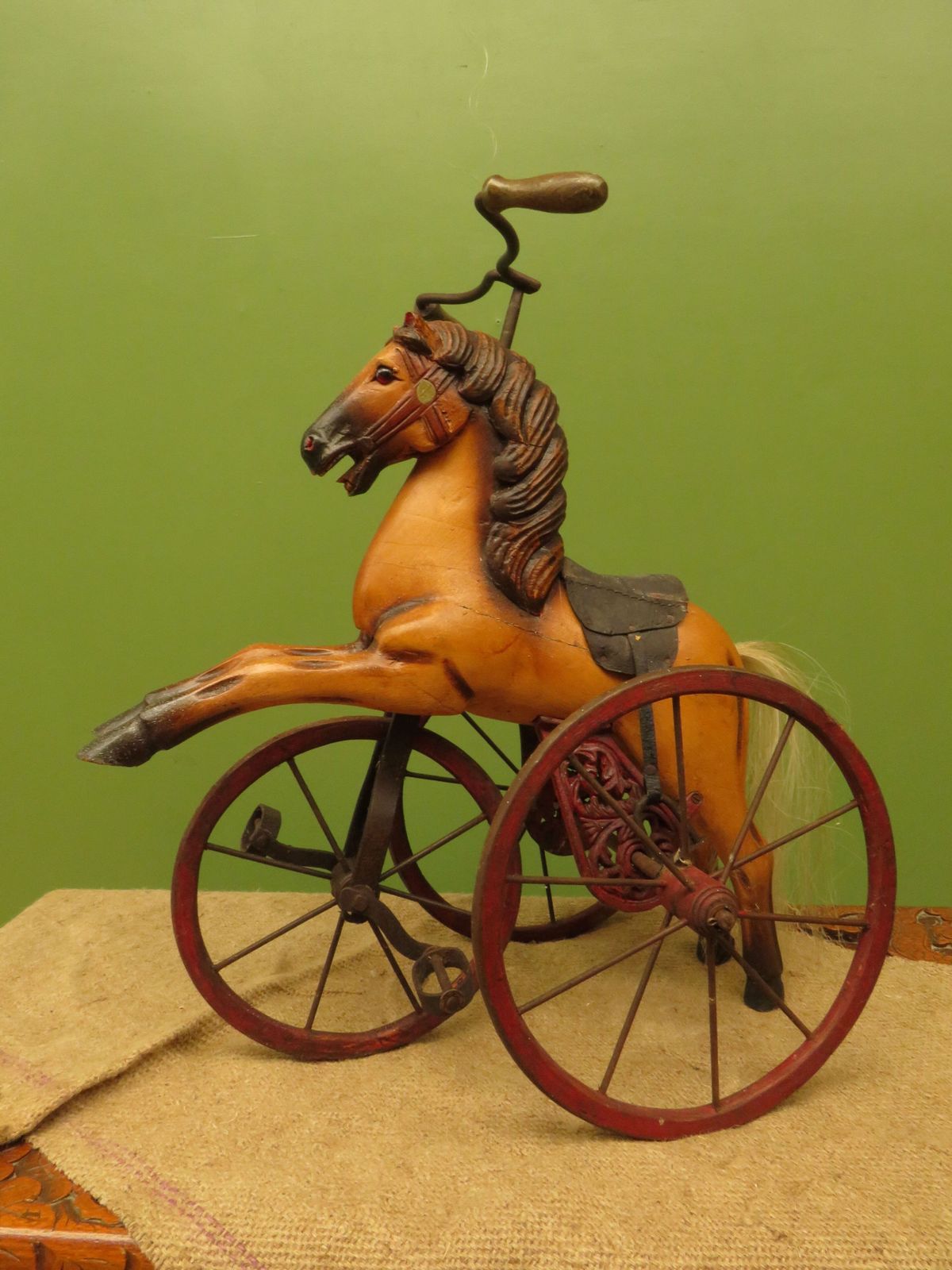Antique Style  French Horse Velocipede Tricycle