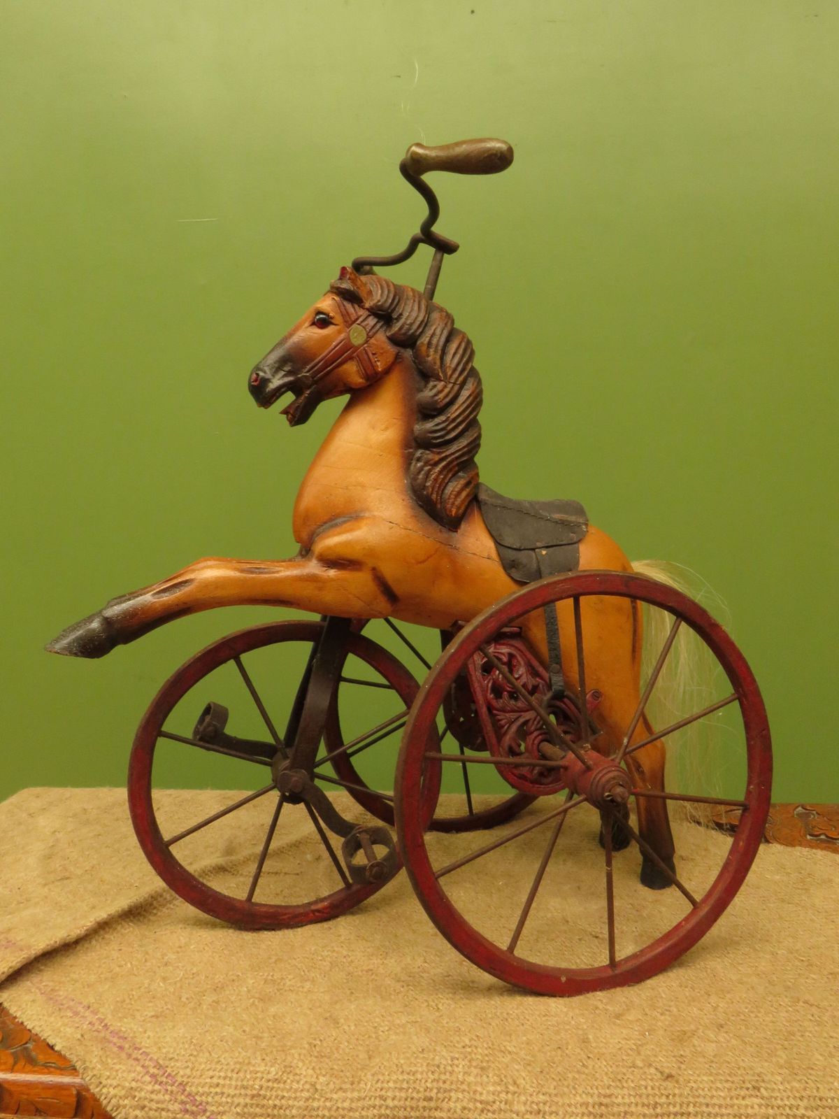 275.0 Antique Style  French Horse Velocipede Tricycle photo