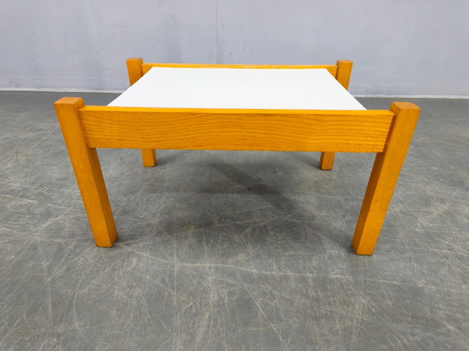 Mid Century Beech Plant Stands With Umakart Tops, 1970s Set photo vintage