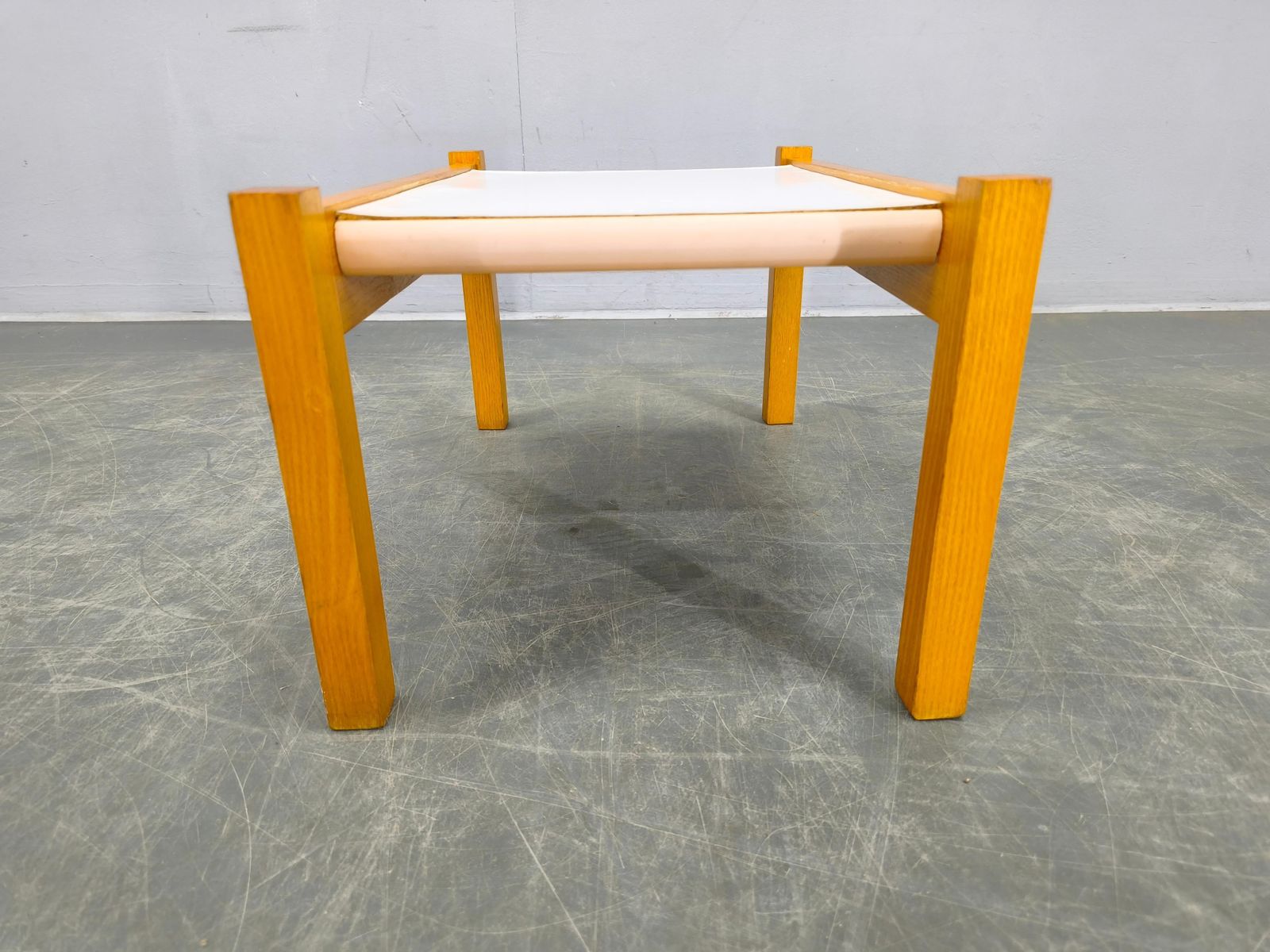 photo furniture Mid Century Beech Plant Stands With Umakart Tops, 1970s Set