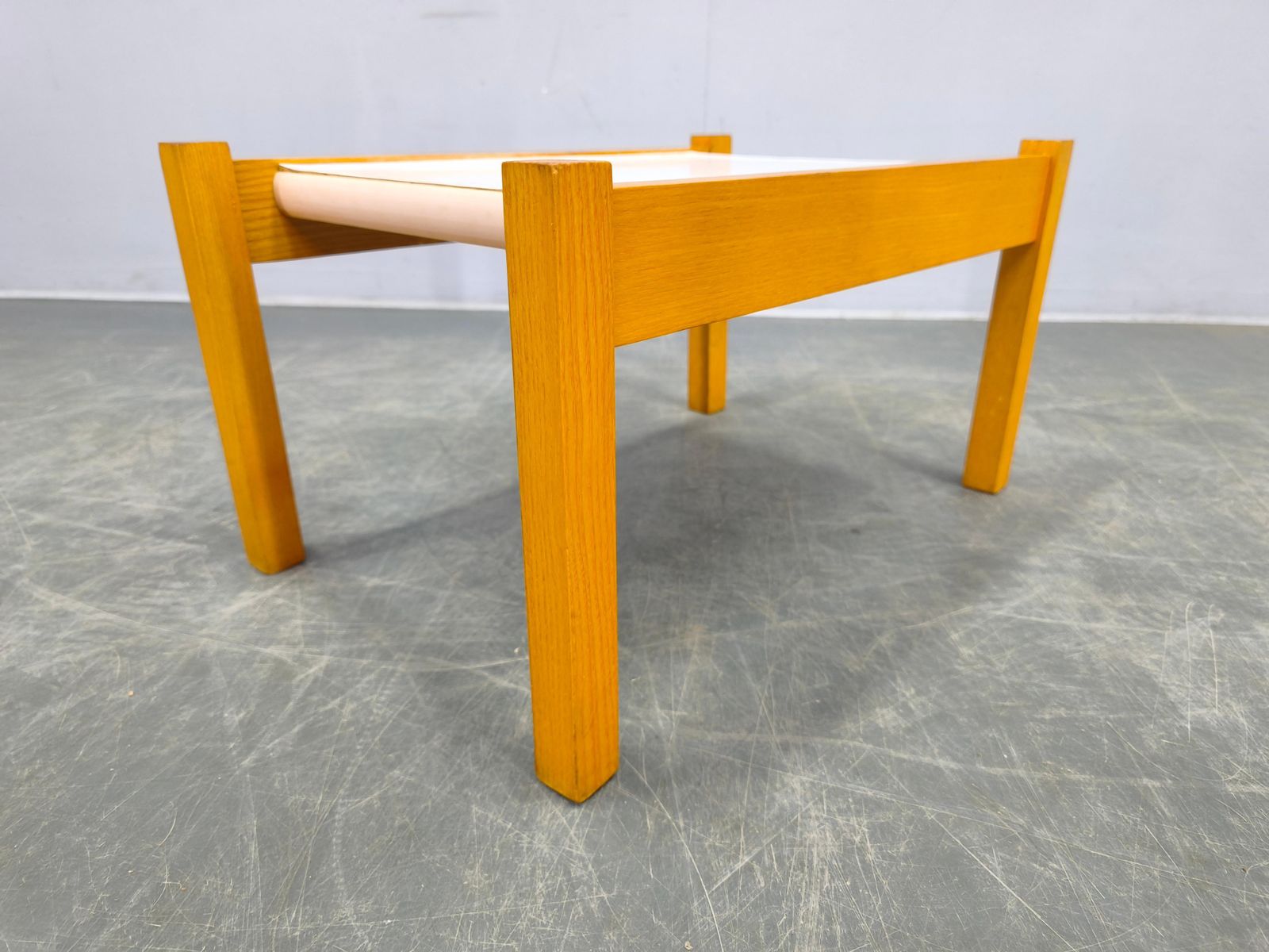 photo for sale Mid Century Beech Plant Stands With Umakart Tops, 1970s Set