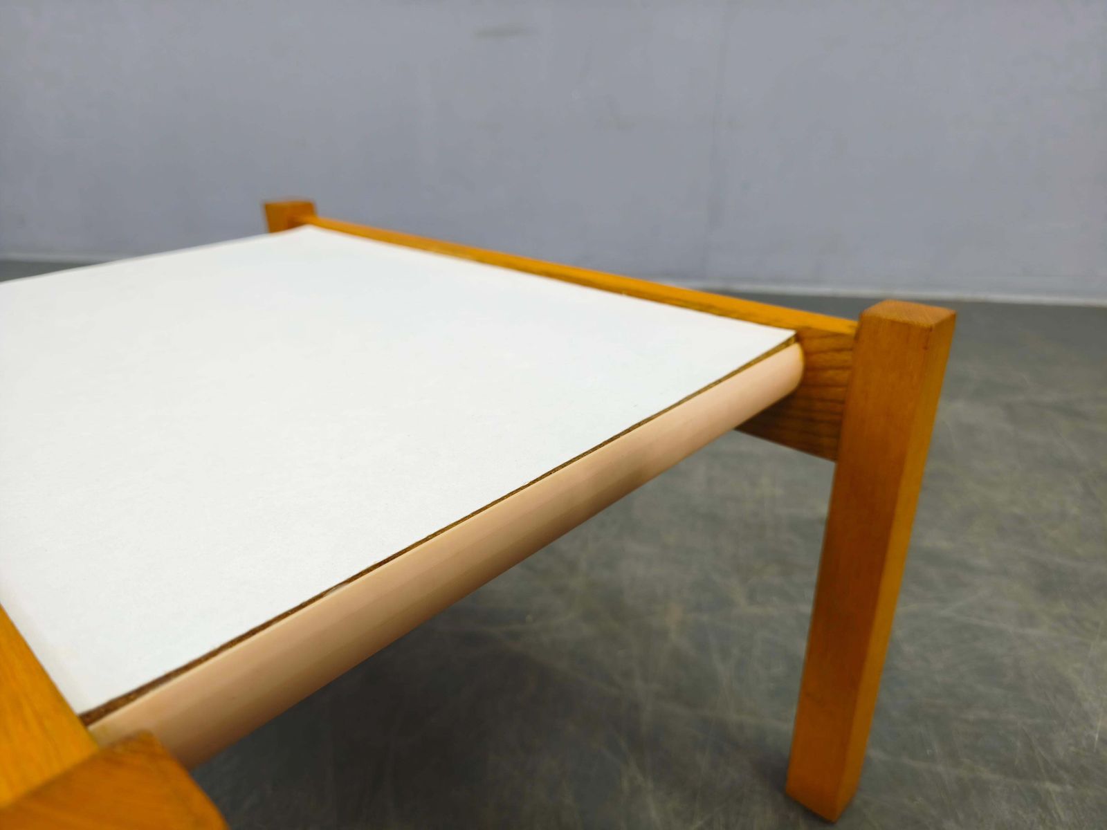 Furniture Mid Century Beech Plant Stands With Umakart Tops, 1970s Set photo