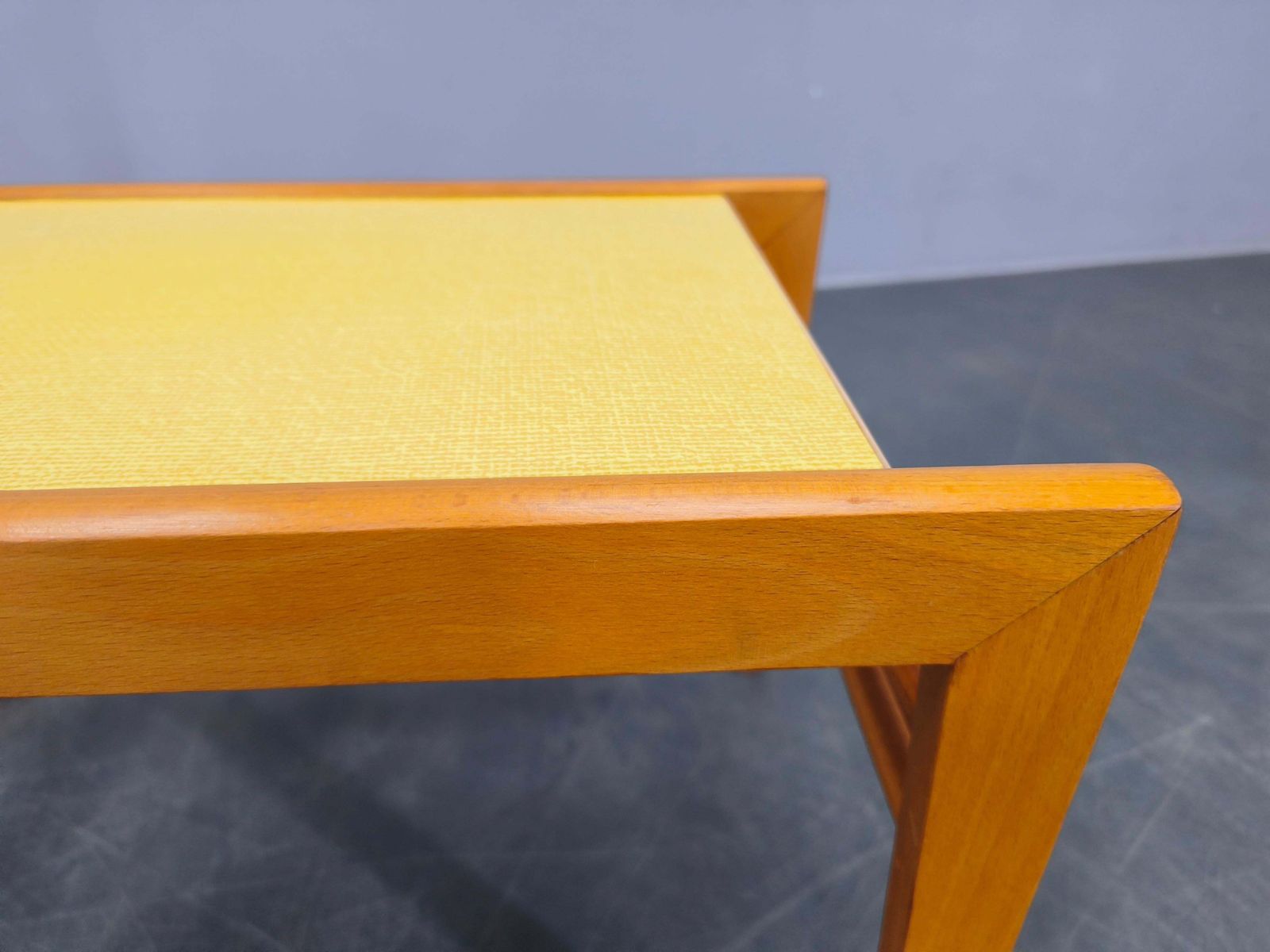 photo vinterior Mid Century Beech Plant Stands With Umakart Tops, 1970s Set