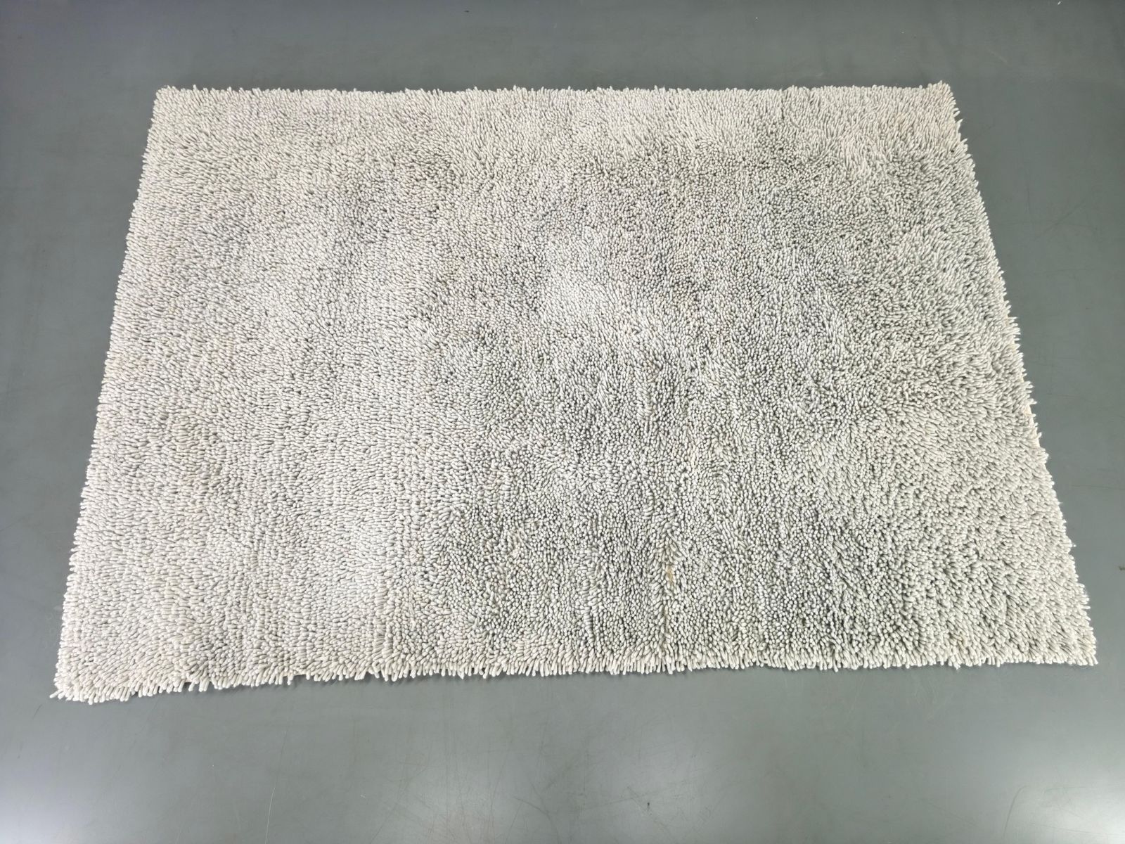 Danish Wool Shag Rug By C. Olesen, Light Grey, 1990s photo furniture