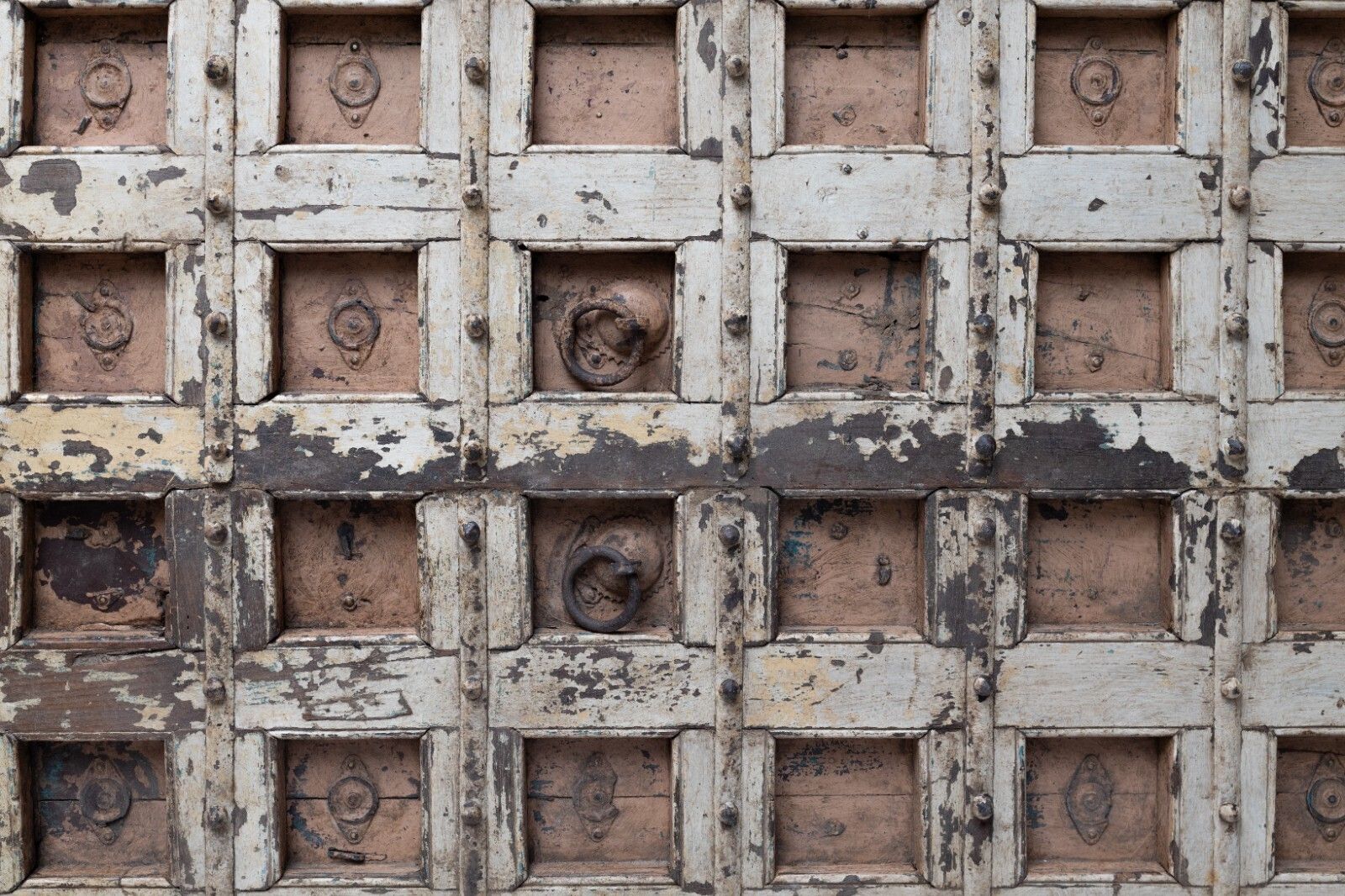 Vintage Antique Rustic Reclaimed Indian Doors Xl King Size Double Bed Headboard photo furniture