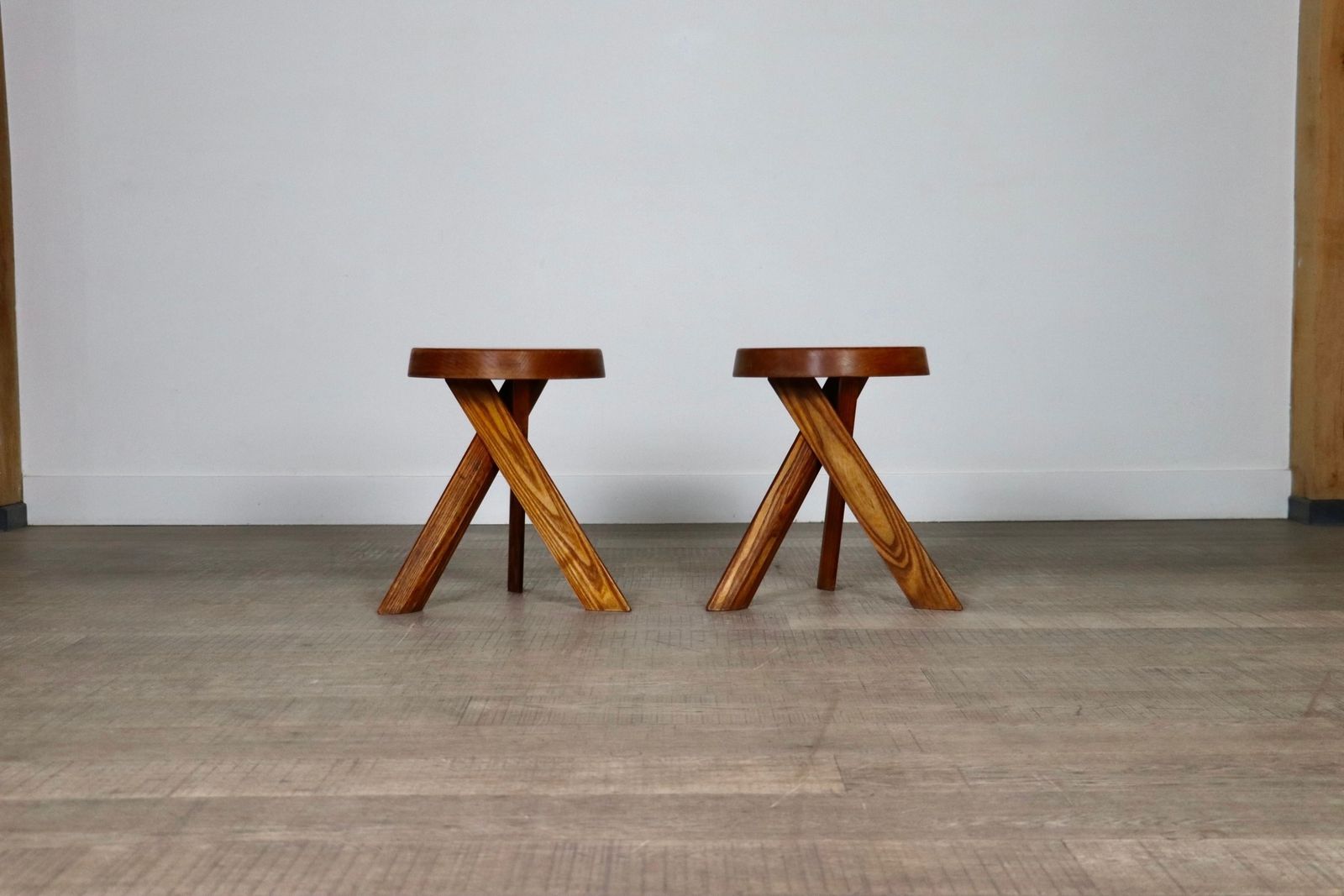 Pierre Chapo S31 Stools In Solid Elm, France 1974 photo for sale