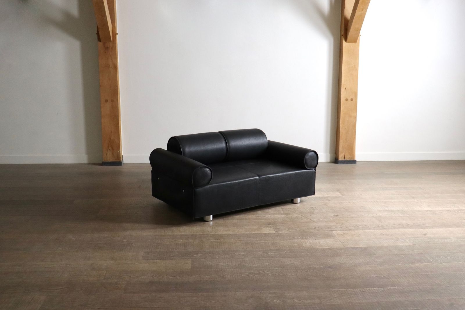 Marzio Cecchi Sofa Daybed In Buffalo Leer, Italië Jaren 1970