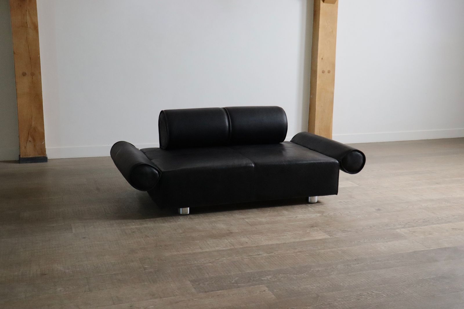 Marzio Cecchi Sofa Daybed In Buffalo Leer, Italië Jaren 1970 photo for sale