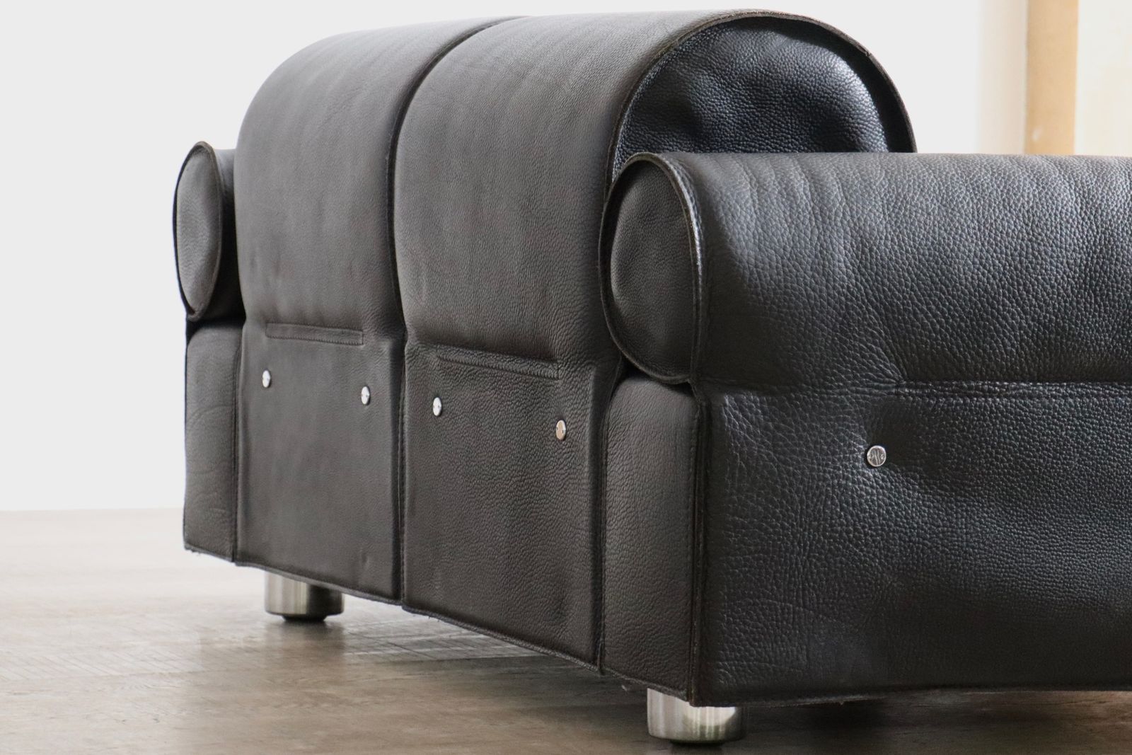 8800.0 Marzio Cecchi Sofa Daybed In Buffalo Leer, Italië Jaren 1970 photo