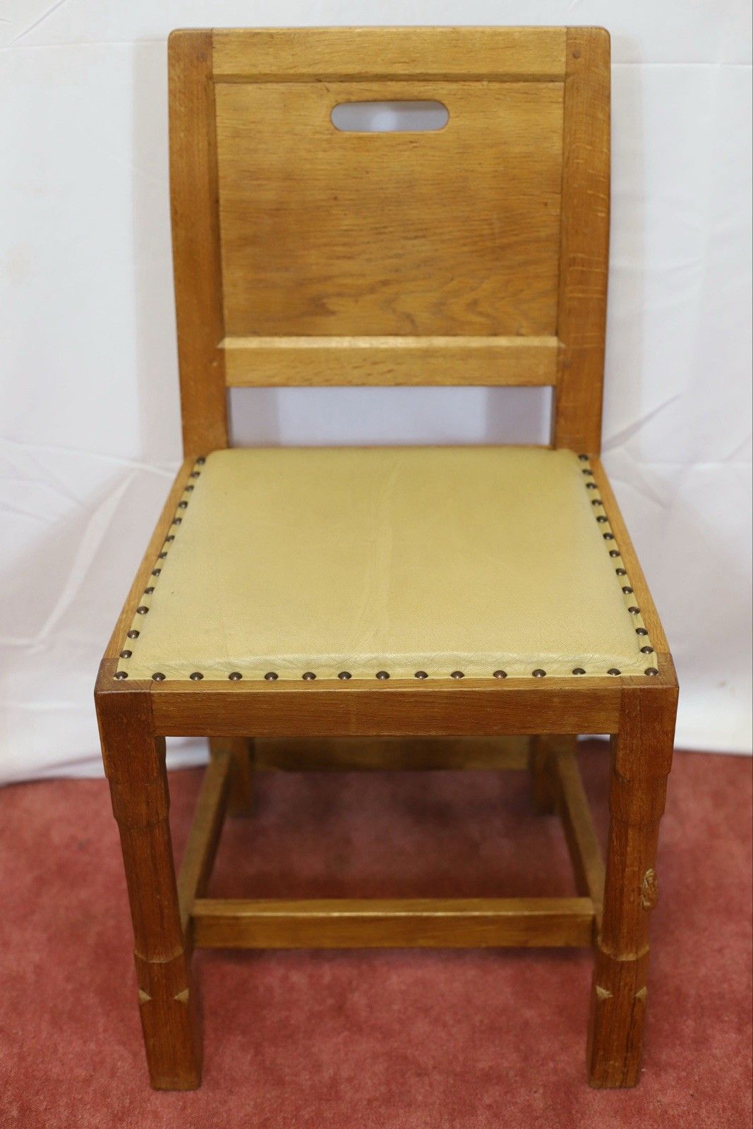 photo vintage Rabbitman : Peter Heap (1945 2022) Lovely Set Of Five English Oak Dining Chairs