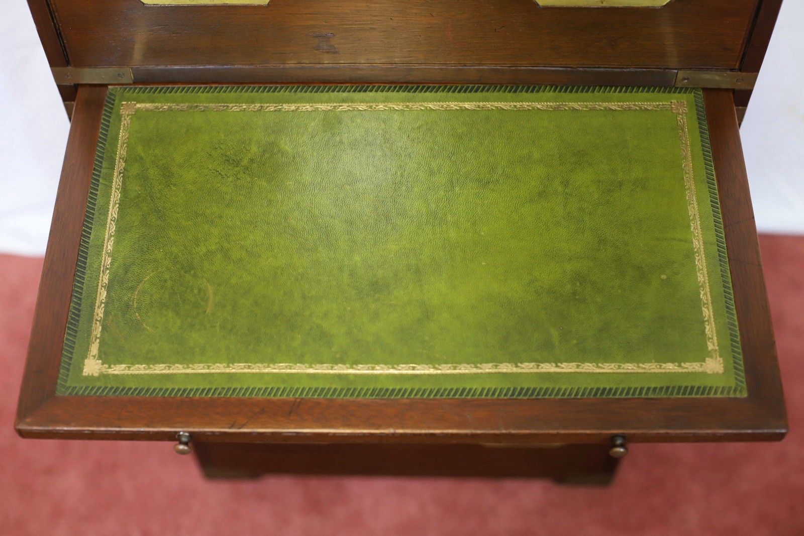 Lovely 1960 Military Campaign Style Chest Of Five Drawers photo Furniture