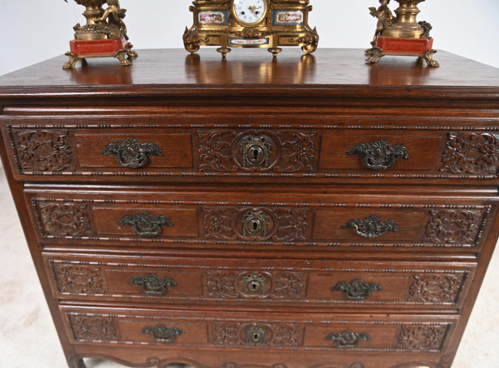 French Provincial Normandy Commode 1780 Oak Chest Drawers photo Furniture