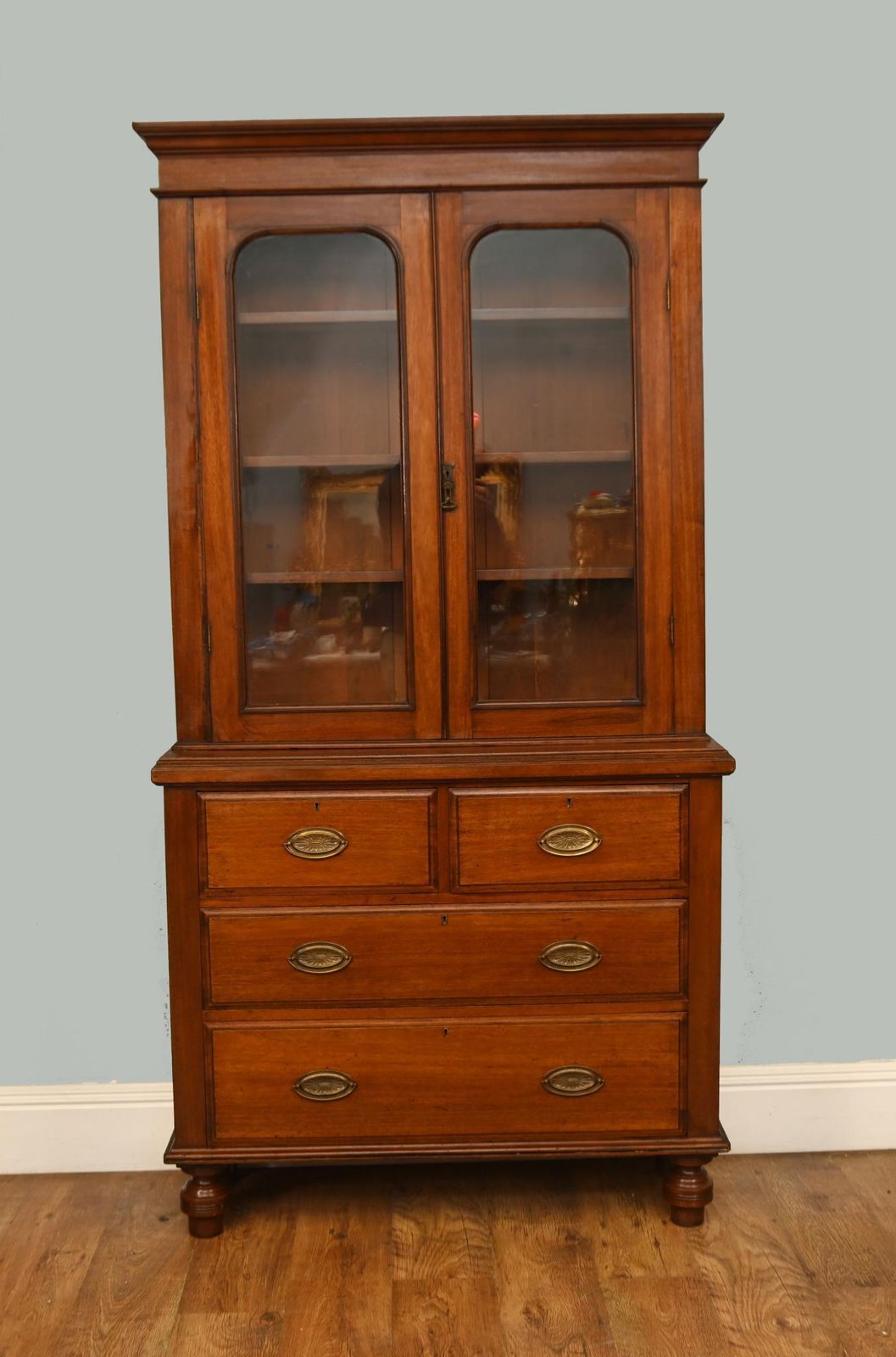 Victorian Libraray Bookcase Cabinet Chest Mahogany 1850 photo furniture