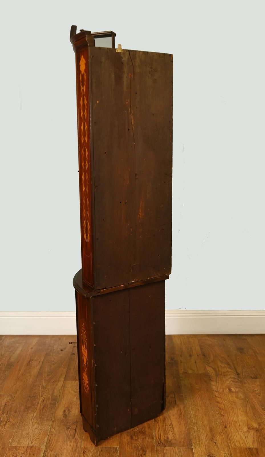 Edwardian Inlaid Mahogany Corner Display Cabinet 1910 photo vintage