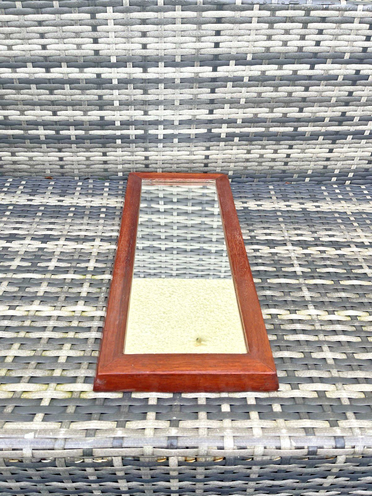Mid Century Danish Teak Wall Mirror 60's Scandi Minimalist Vintage 1960's Mcm photo vintage