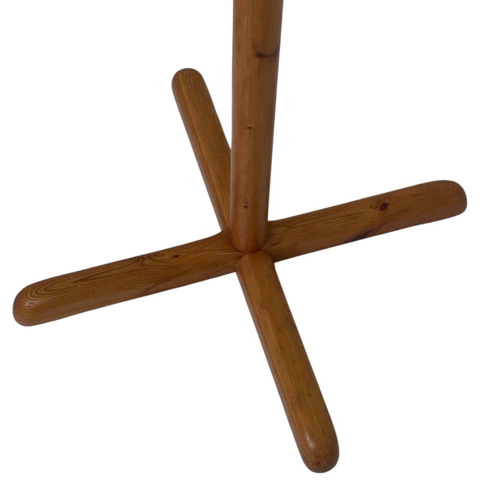 Approx. 1960's   Swedish Made Standing Coat Rack   Pine   Adjustable Hangers photo vinterior