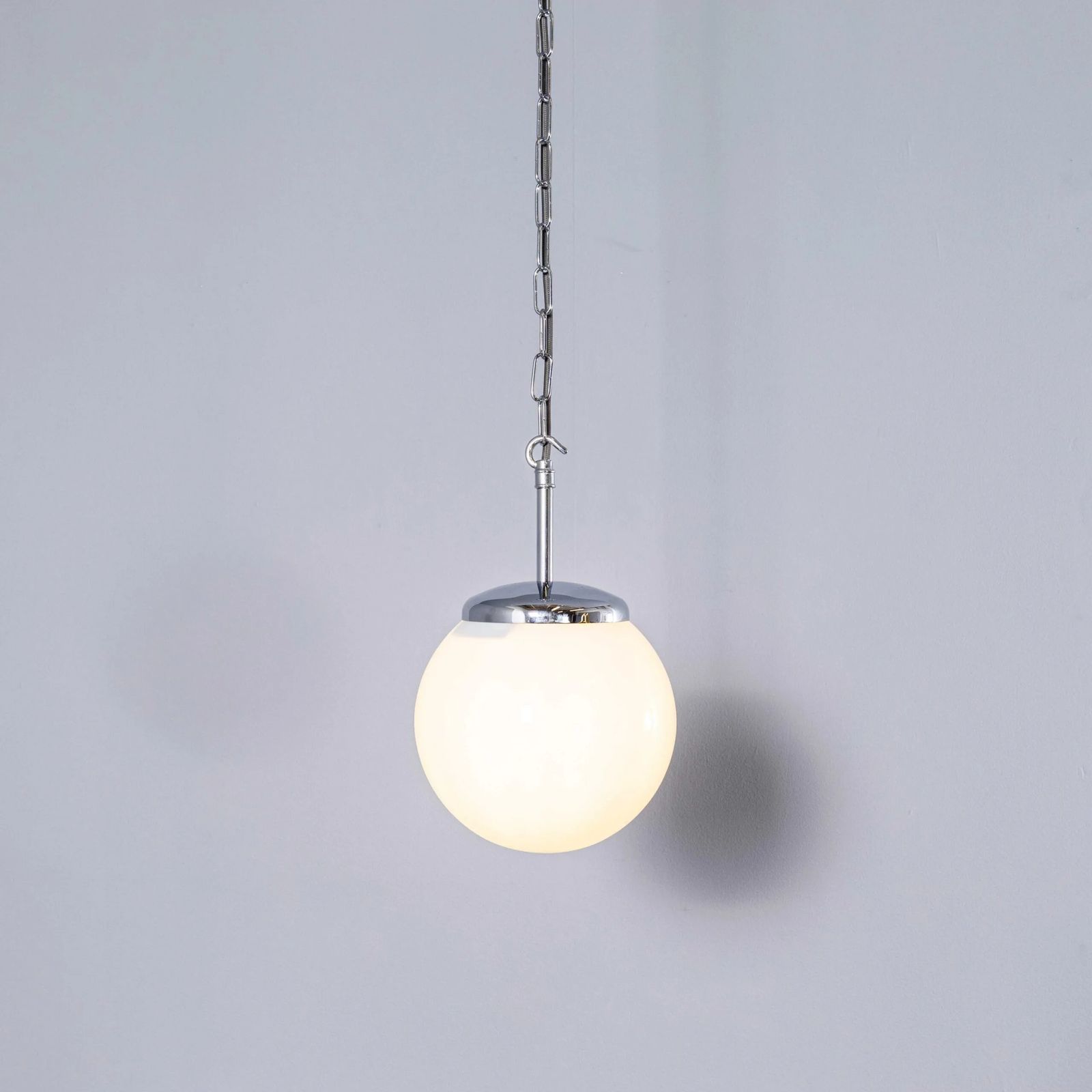 1950’s Plain Opaline Pendant Glass – 20cm photo vintage