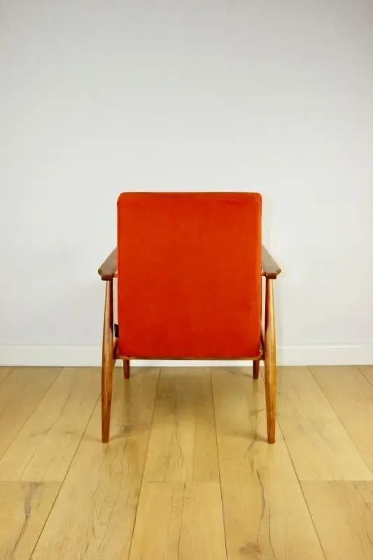 "Lis" Armchair, 1970s, Designed By Henryk Lis, Orange photo vinterior