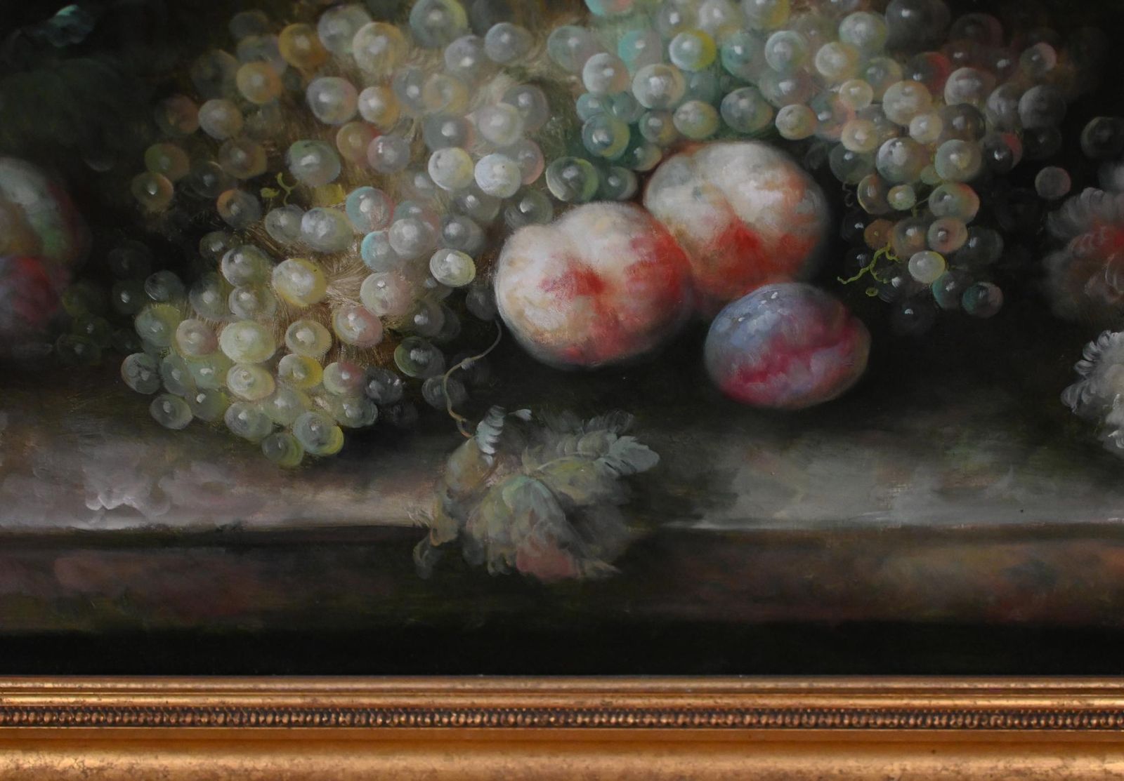 Xl Victorian Floral Still Life Oil Painting 6ft 197 Cm photo vinterior