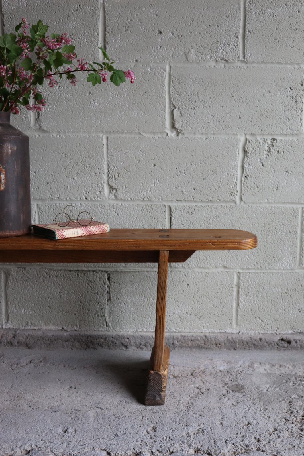 Furniture Superb Matching Pair Of Rustic 7ft French Pine Refectory Benches photo