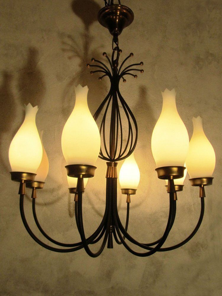 photo buy Vintage Chandeliers By Angelo Lelii For Arredoluce, Italy, 1950, Set Of 2