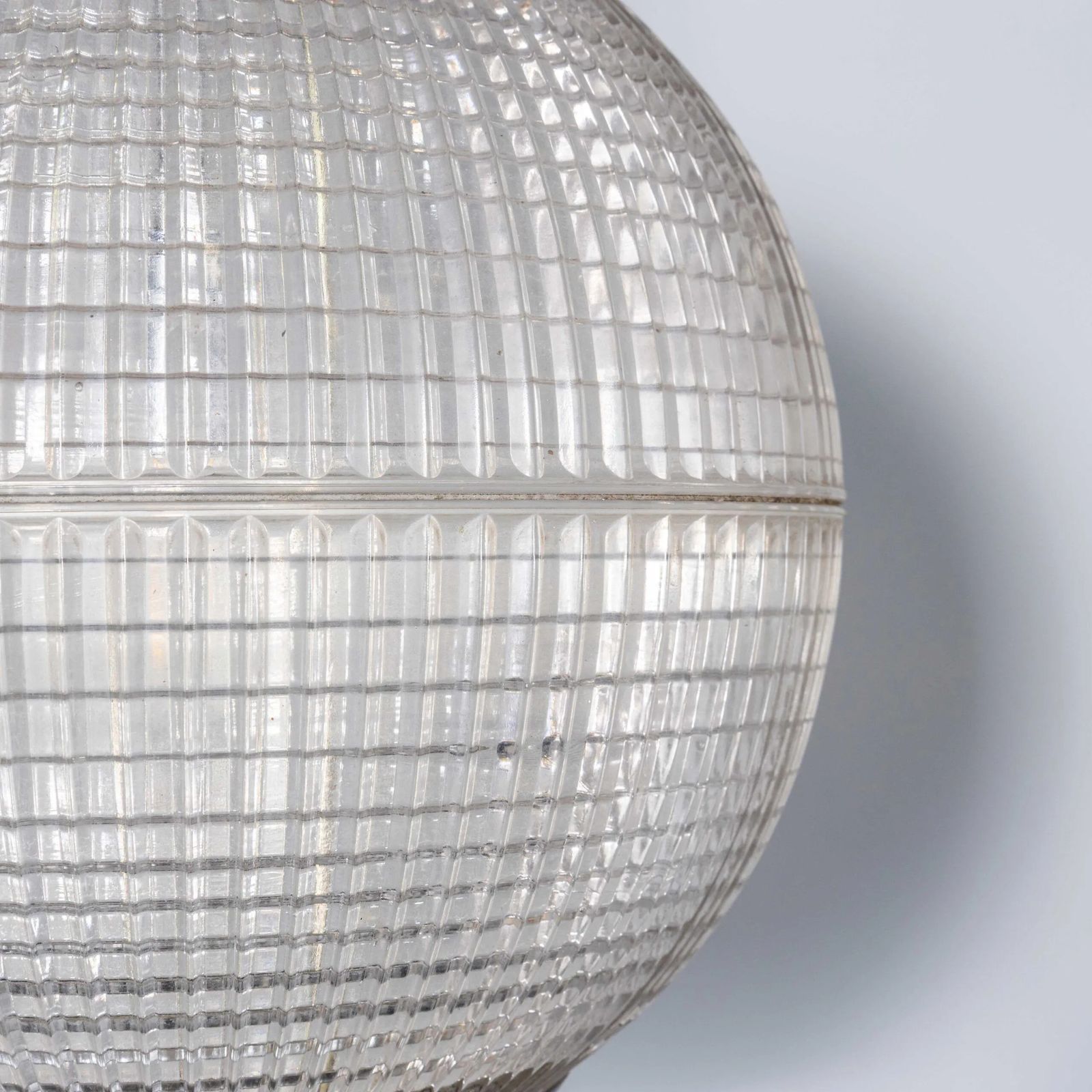 1960’s Original Holophane Parisian Glass Globe Lamps – Very Large 18 Inch photo vintage