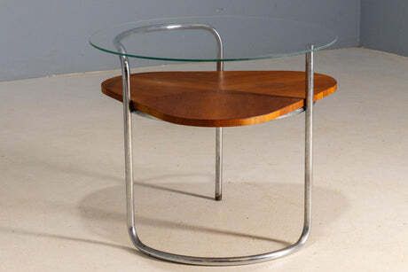 Tweelaags Bijzettafel, Bauhaus Stijl, Jaren 1930–1940 photo Meubels
