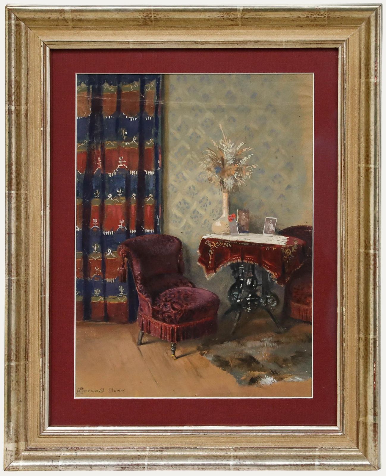 Ludwig Berwald (1865 1943) Early 20th Century Watercolour, A Quiet Corner