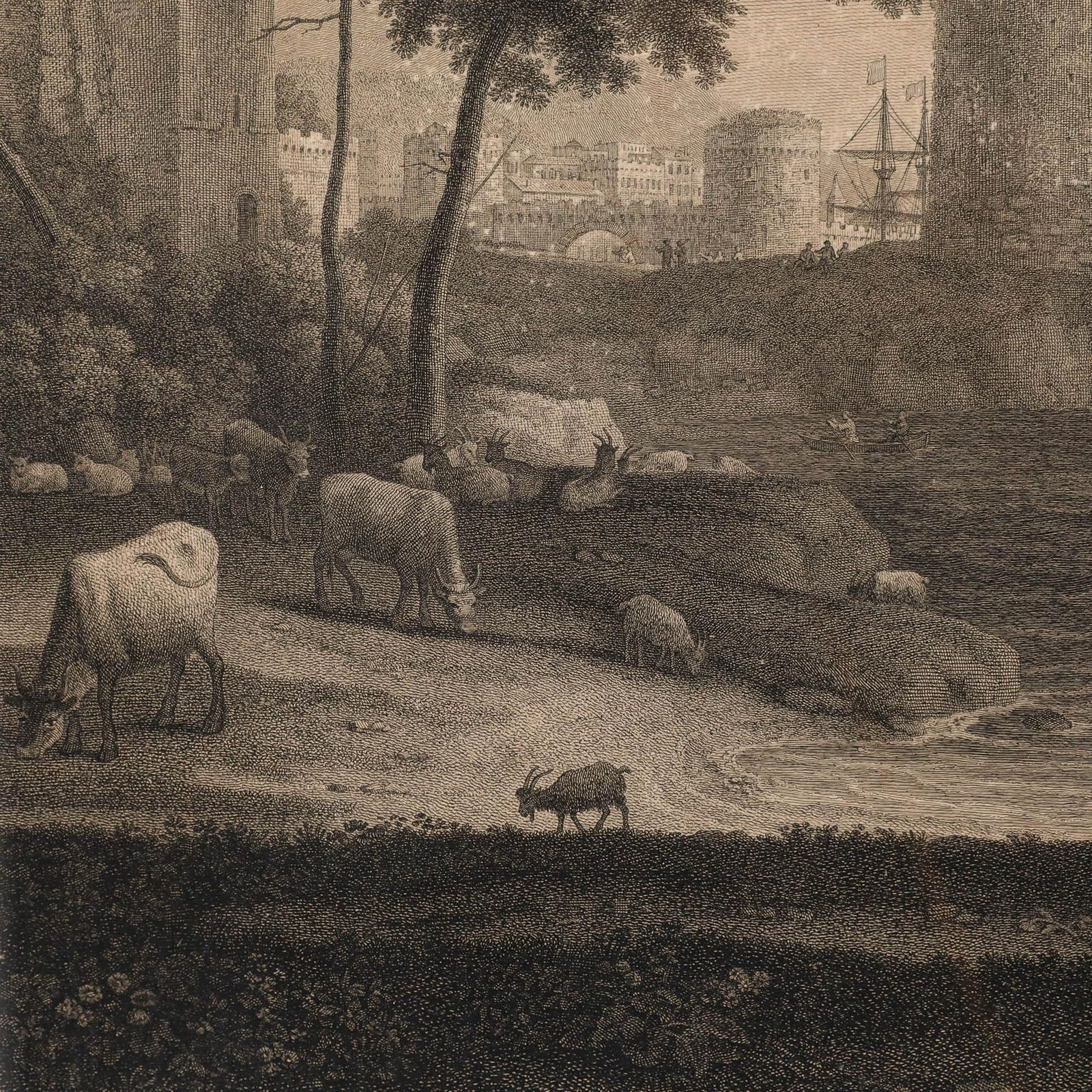 Francois Vivares After Claude Lorrain 1771 Engraving, The Abduction Of Europe photo Art