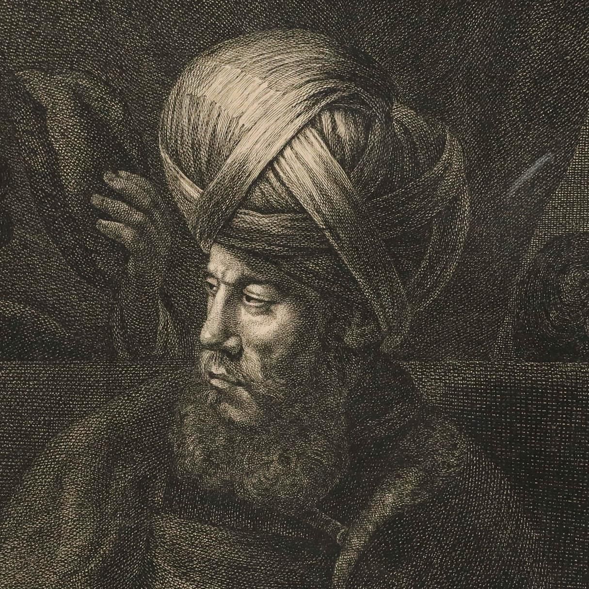 Ravenet After Rembrandt 1767 Engraving, The Lord Of The Vineyard photo Art