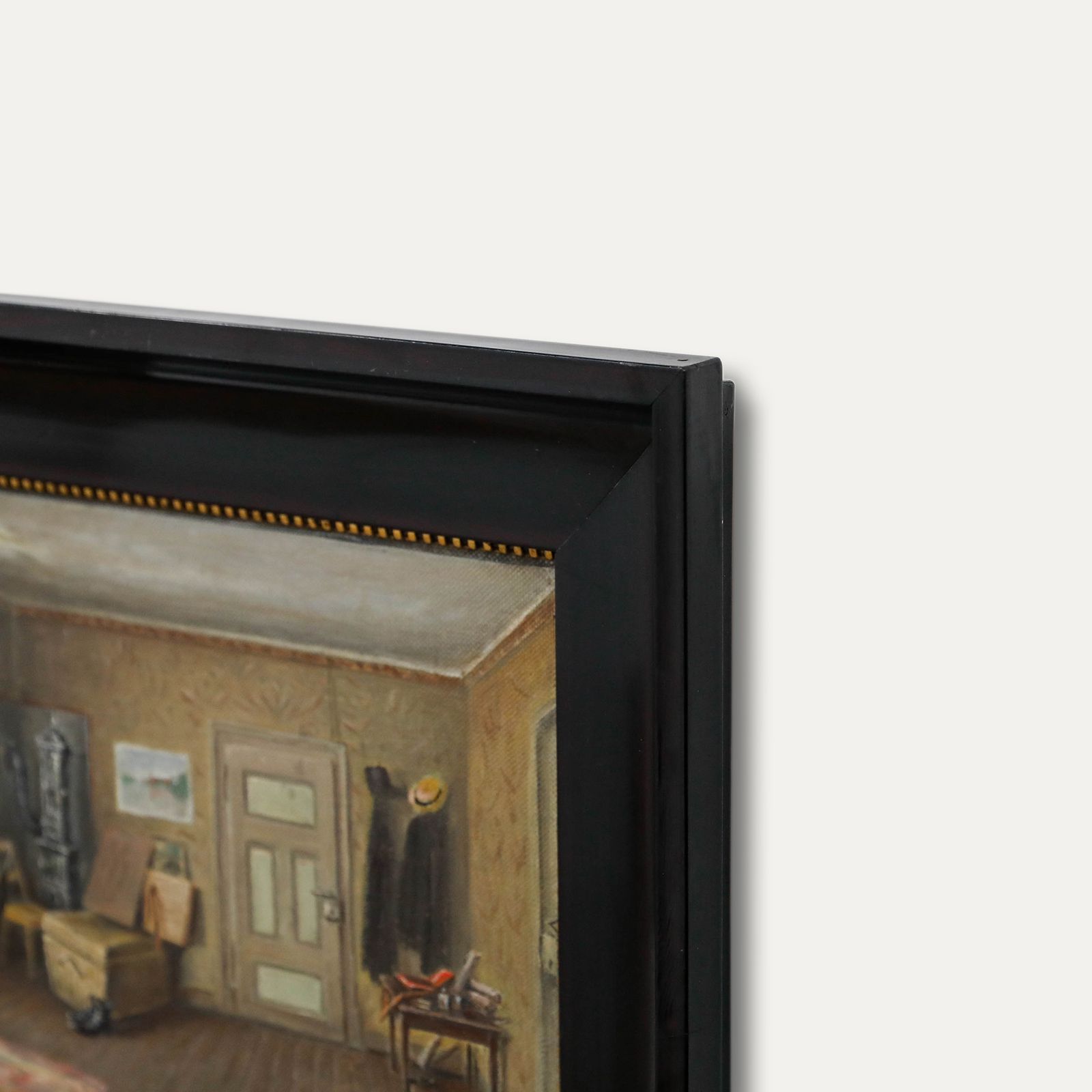 Framed Mid 20th Century Oil The Artist's Living Room photo 350.0