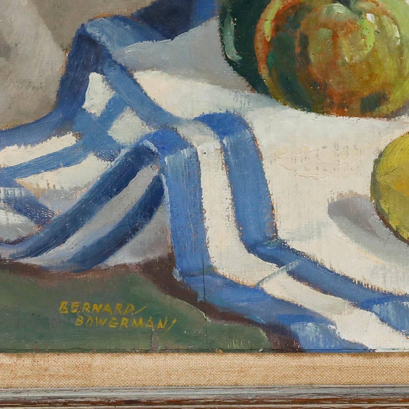 Bernard John William Bowerman (1911 1970) Framed Oil, The Blue Bordered Cloth photo buy
