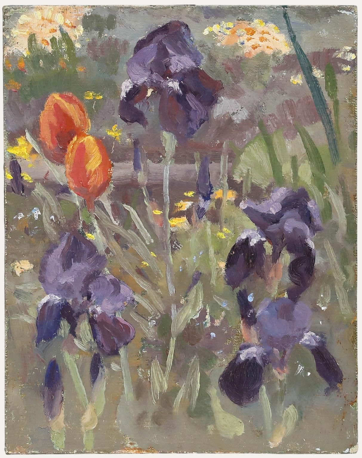 Leslie Charles Boyce (1892 1989) Mid 20th Century Oil, Garden Flowers