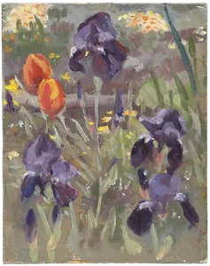 Leslie Charles Boyce (1892 1989) Mid 20th Century Oil, Garden Flowers photo furniture