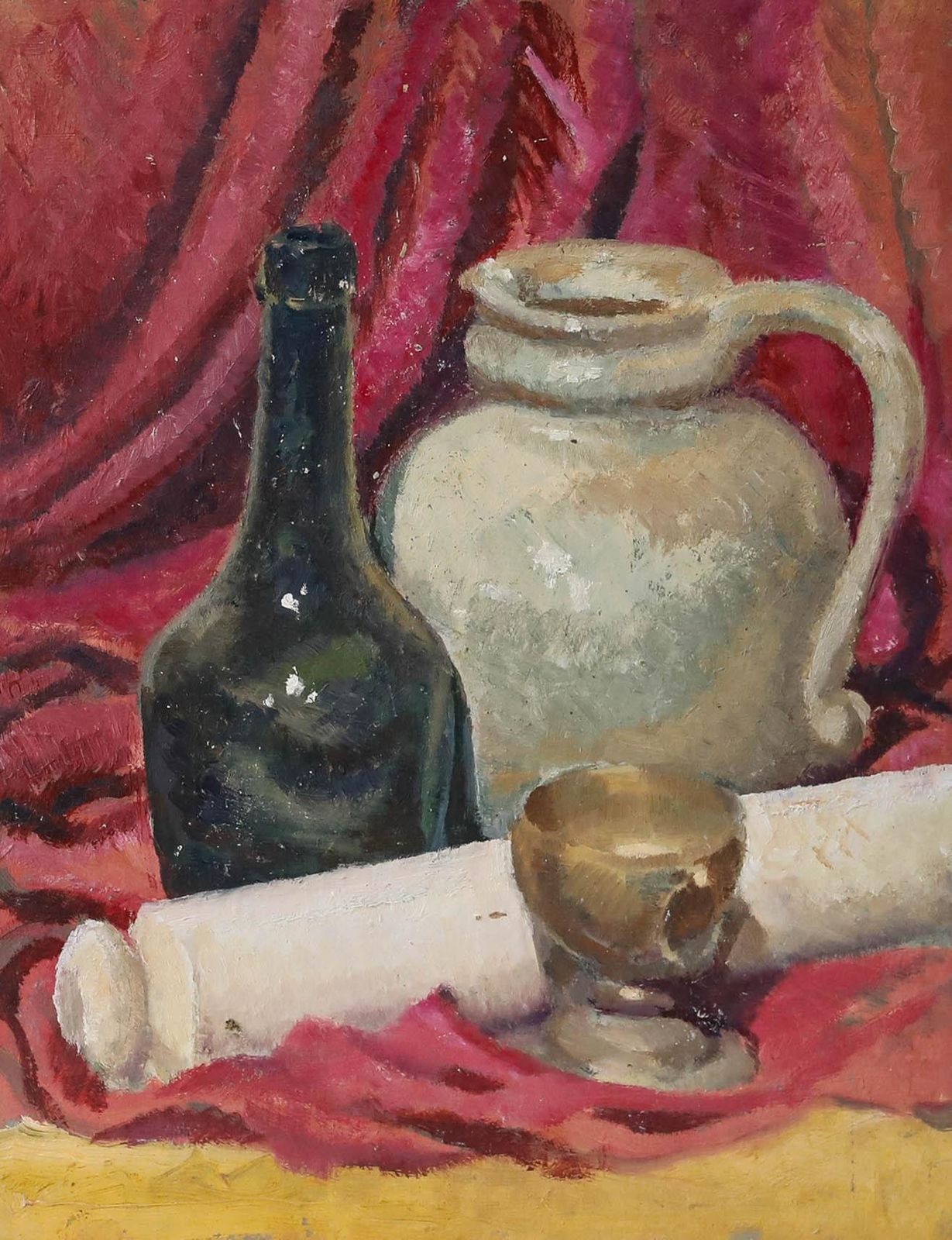 Leslie Charles Boyce (1892 1989) Mid 20th Century Oil, Still Life With Vessels photo furniture