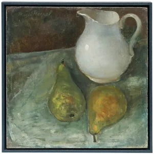 Roger Hespel Framed Contemporary Oil, Still Life With Pears photo furniture