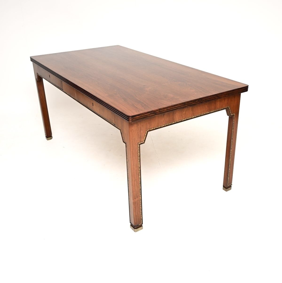 Vintage Danish Master Cabinetmaker Made Rosewood And Leather Desk photo for sale