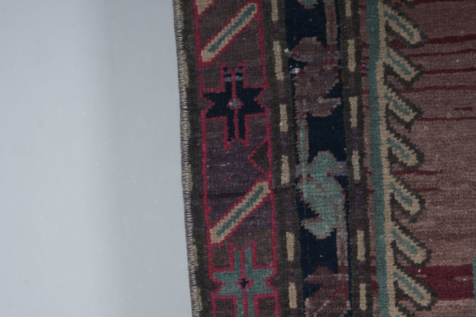 Hand Knotted Caucasian Animal Runner Rug 3'9'' X 10'6'' photo vinterior