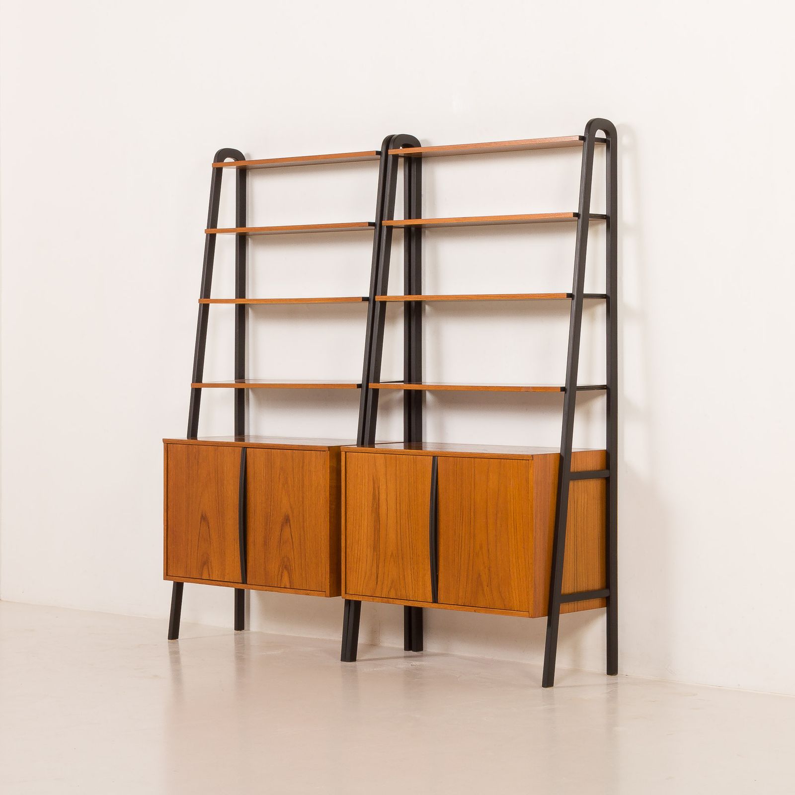 Mid Century Free Standing Two Parts Wall Unit By Brantorps, Sweden 1960s photo Furniture