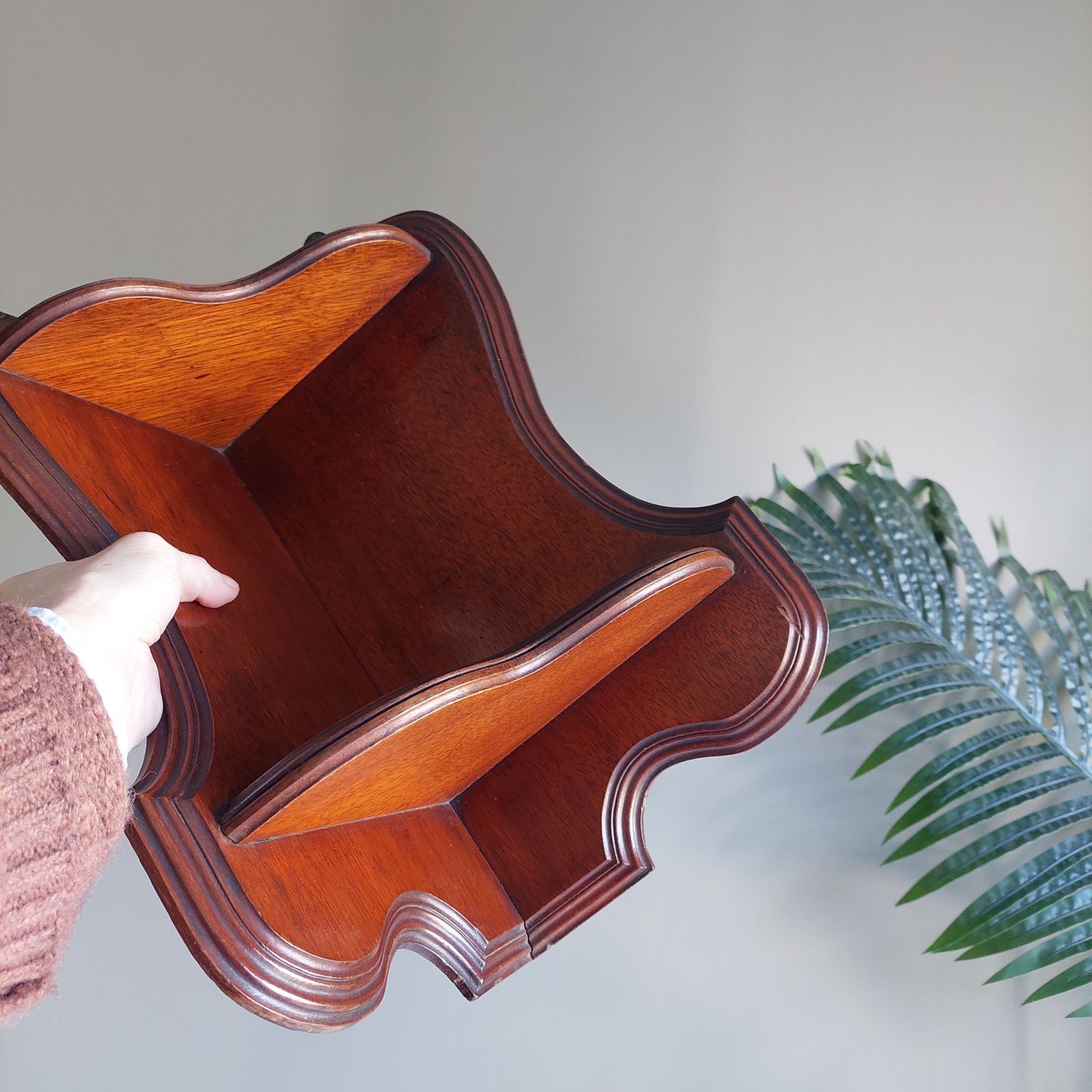 Antique Mahogany Corner Shelf Wall Shelving Hanging Shelf Unit 19th Century photo for sale