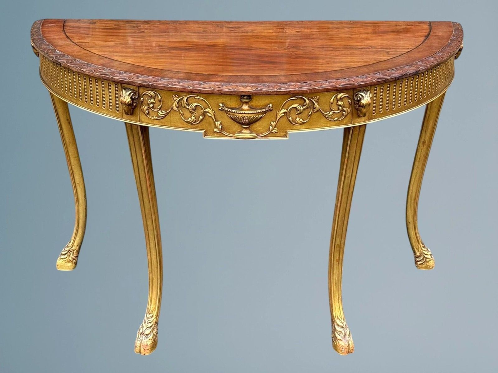 A Mahogany And Gilt Decorated Console Table In The Adams Style photo vinterior