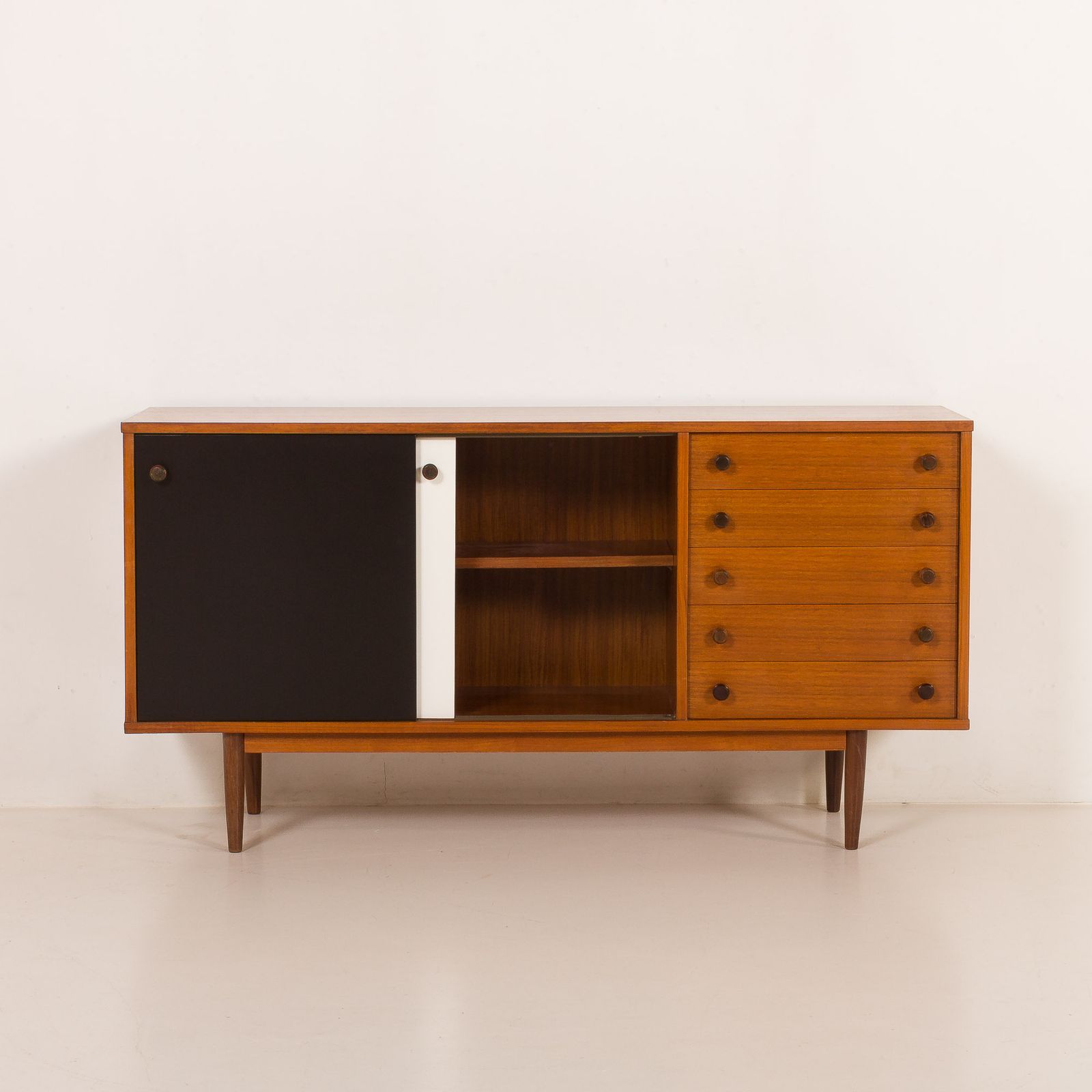 Vintage Teak Sideboard In The Style Of Charlotte Perriand, 1970s photo vintage