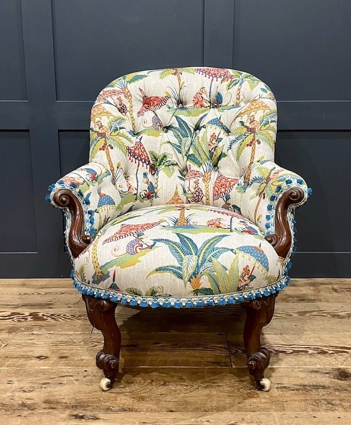 An Antique English Nursing / Bedroom Chair photo for sale