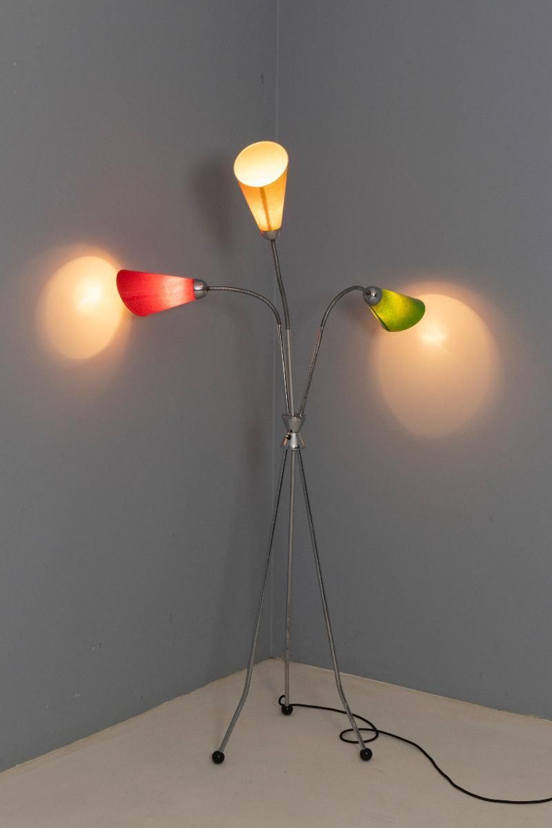 Driearmsstaande Lamp, Lidokov, Jaren 1950–1960, Tsjecho Slowakije photo buy