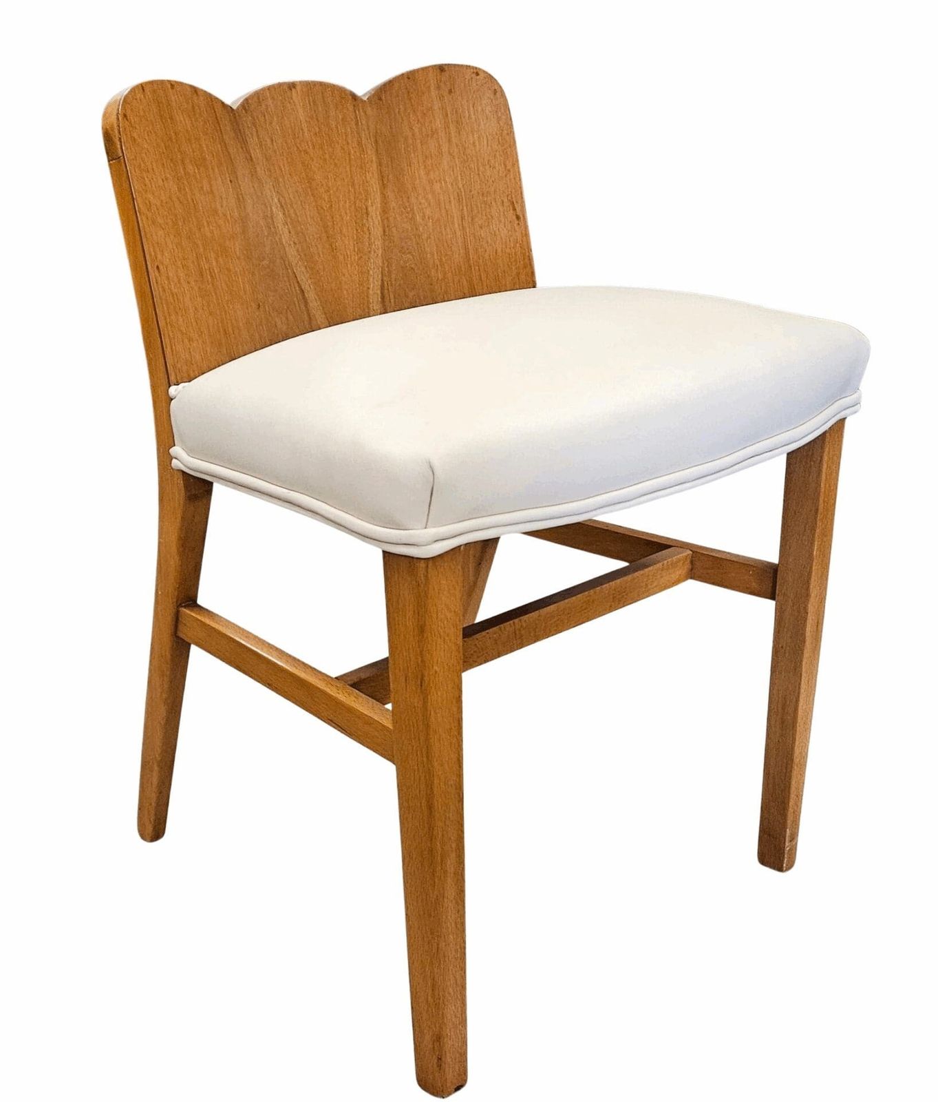 Art Deco Bedroom Chair With Cloud Shape Back And Newly Upholstered